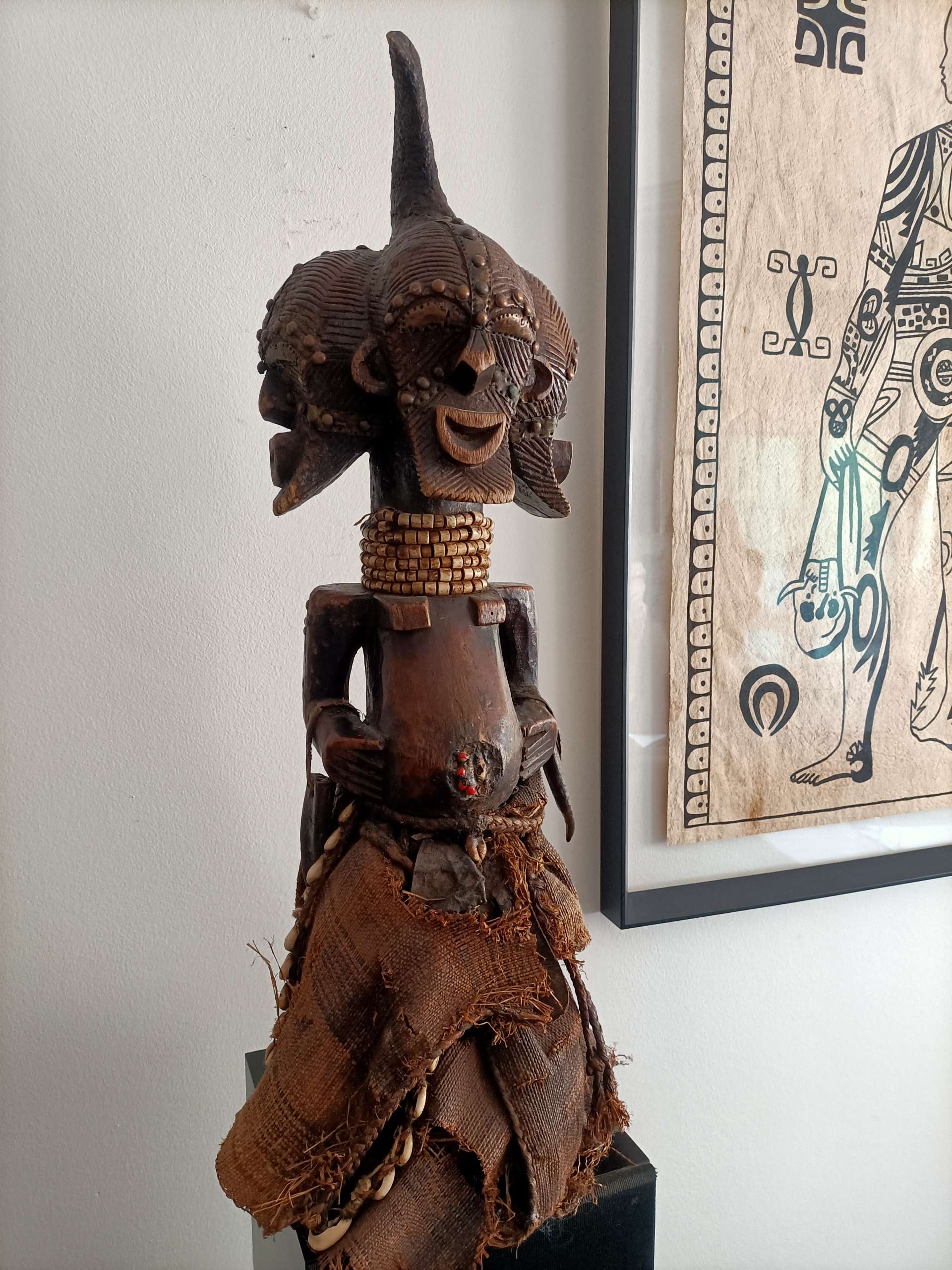 Estatueta Songye com 4 cabeças